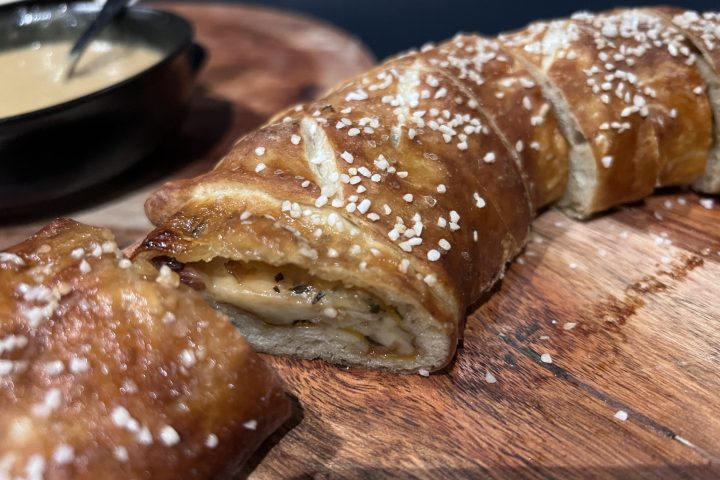 a close up of food on a table